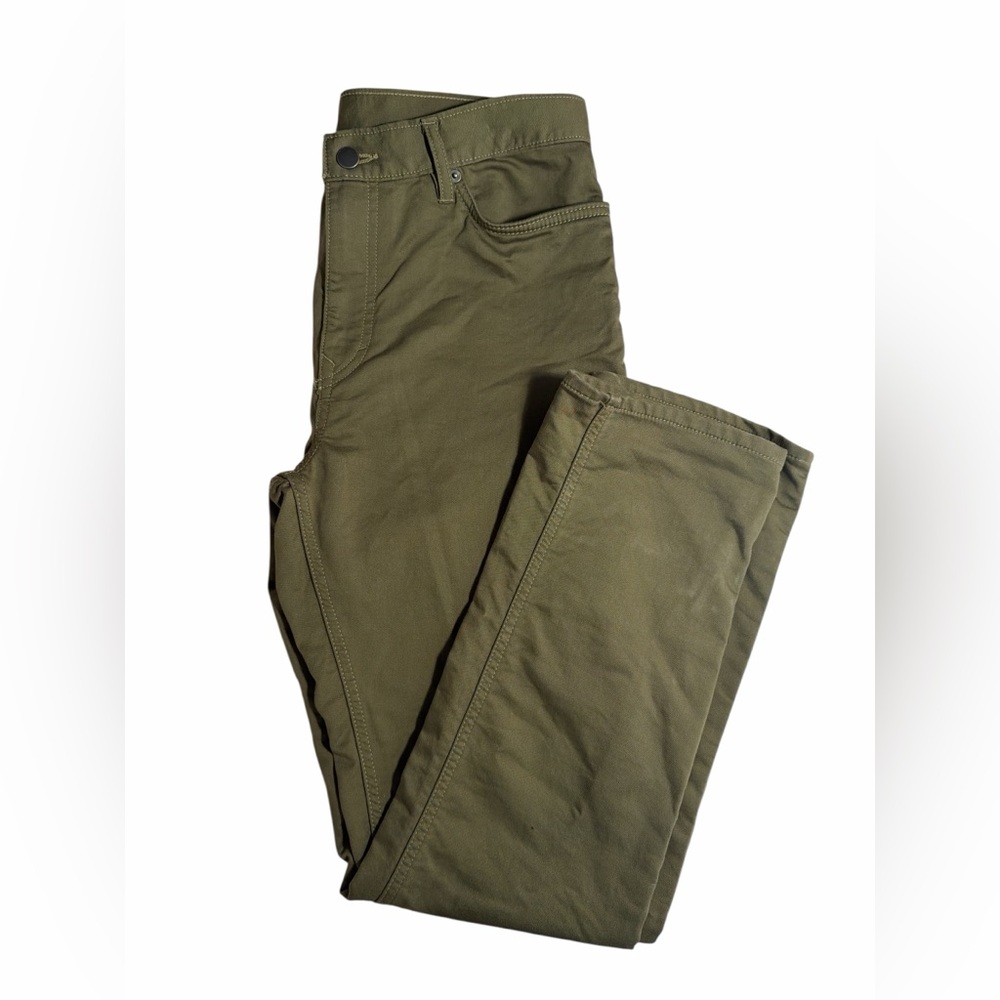 Quince Comfort Stretch Traveler Pants 32x30 Olive Green Slim Fit 5 Pocket